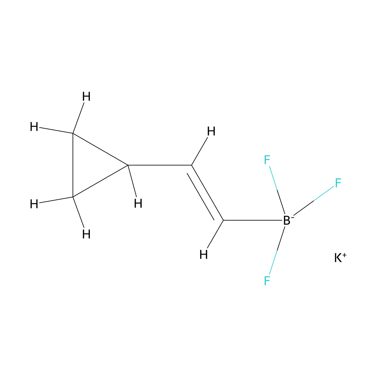 Potassium (2-cyclopropylethenyl)trifluoroboranuide molecular structure, CAS 1201899-20-8