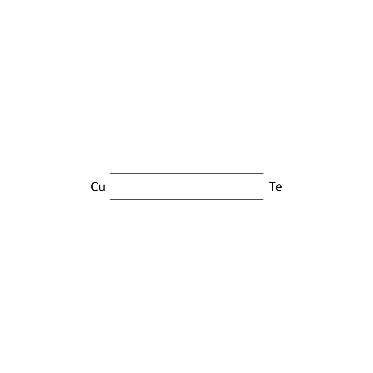 Copper telluride (CuTe) molecular structure, CAS 12019-23-7