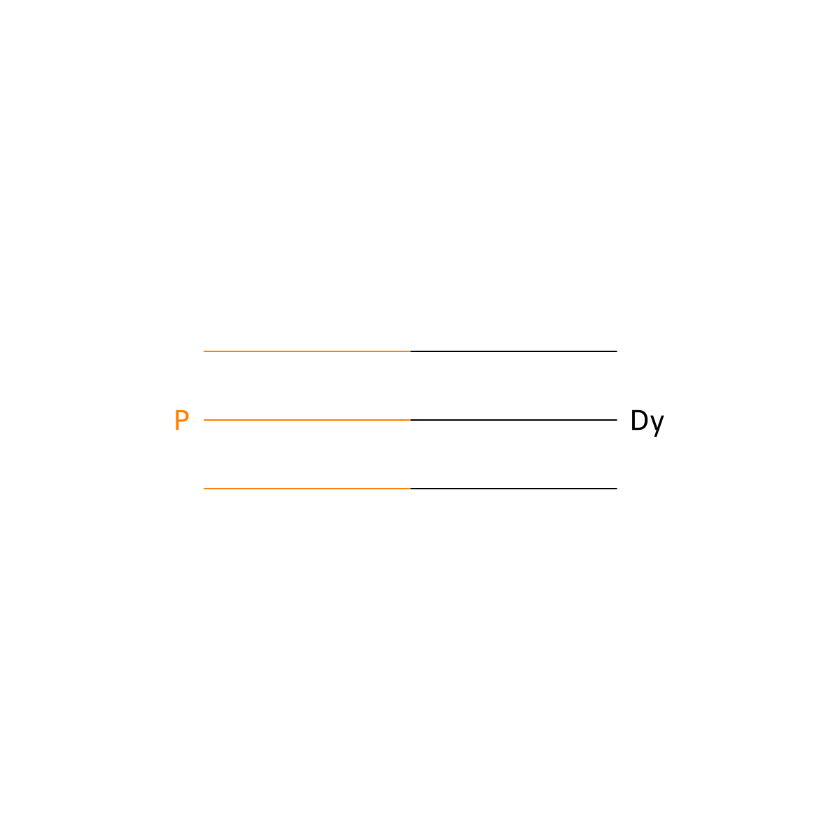 Dysprosium phosphide (DyP) molecular structure, CAS 12019-91-9