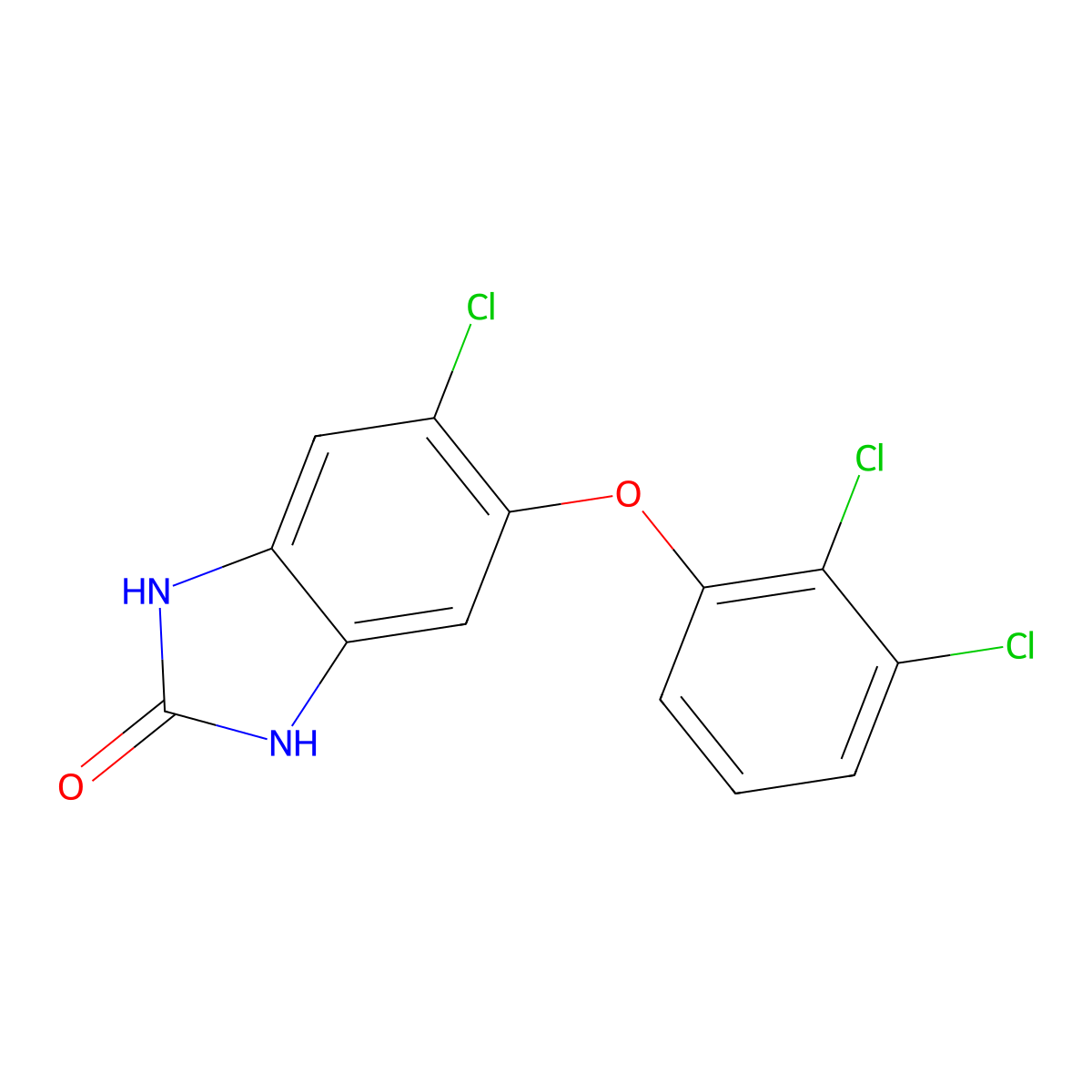 5-Chloro-6-(2,3-dichlorophenoxy)-1H-benzo[d]imidazol-2(3H)-one molecular structure, CAS 1201920-88-8