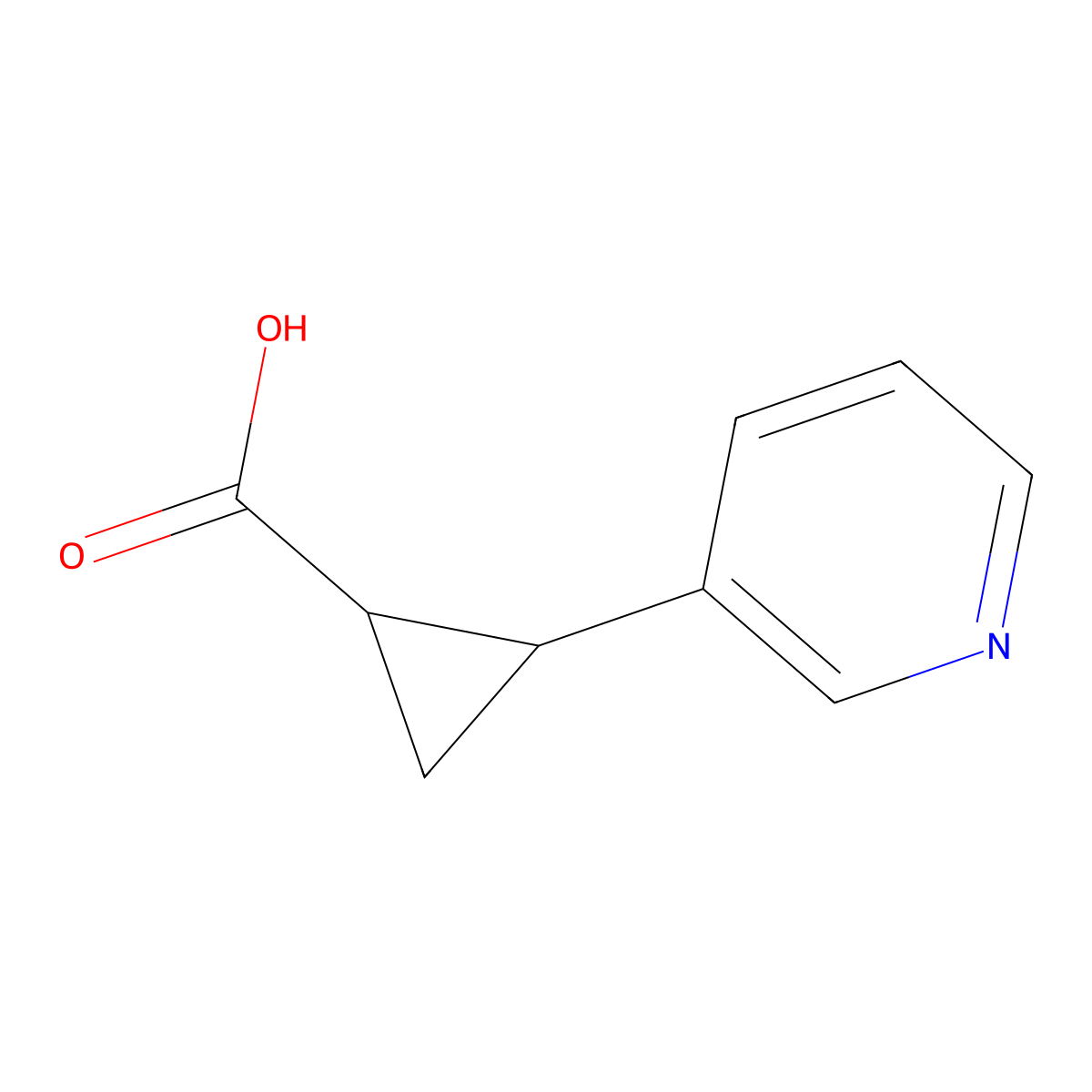 cis-2-(3-Pyridyl)cyclopropanecarboxylic acid molecular structure, CAS 1201922-23-7