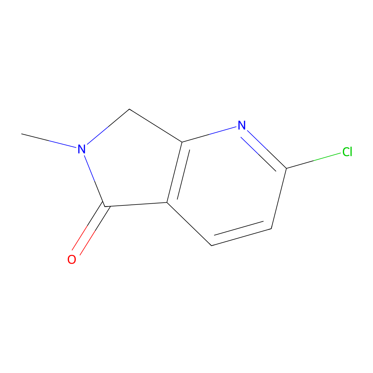 2-chloro-6-methyl-6,7-dihydro-5H-pyrrolo[3,4-b]pyridin-5-one molecular structure, CAS 1201924-14-2