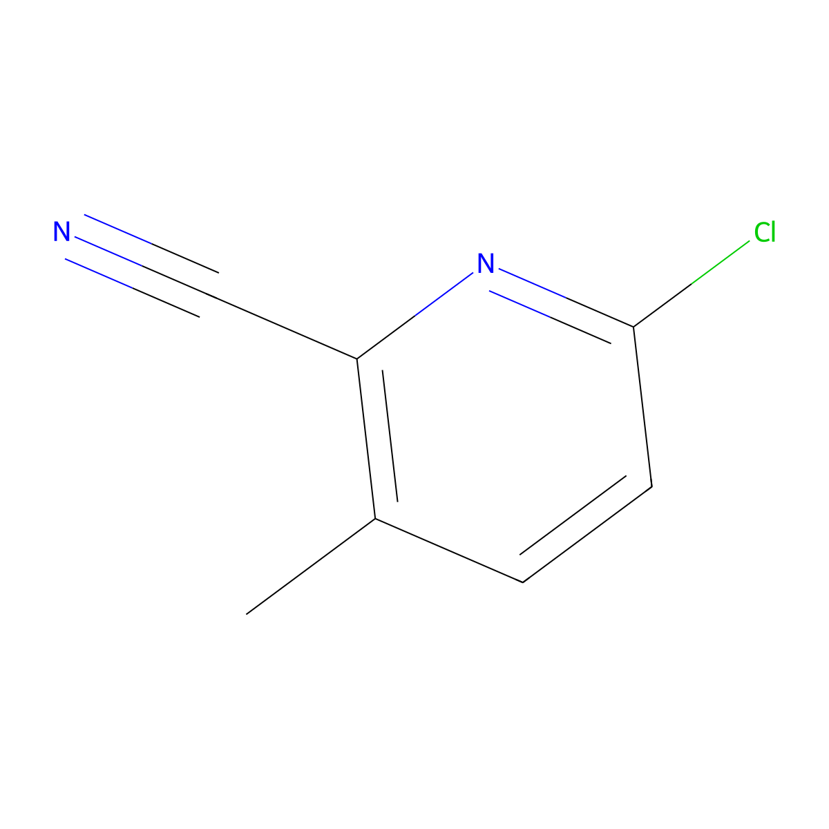 6-Chloro-3-methylpyridine-2-carbonitrile molecular structure, CAS 1201924-31-3