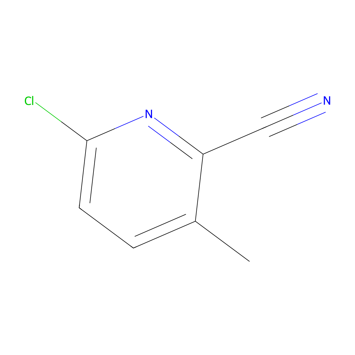 6-Chloro-3-methylpyridine-2-carbonitrile molecular structure, CAS 1201924-31-3