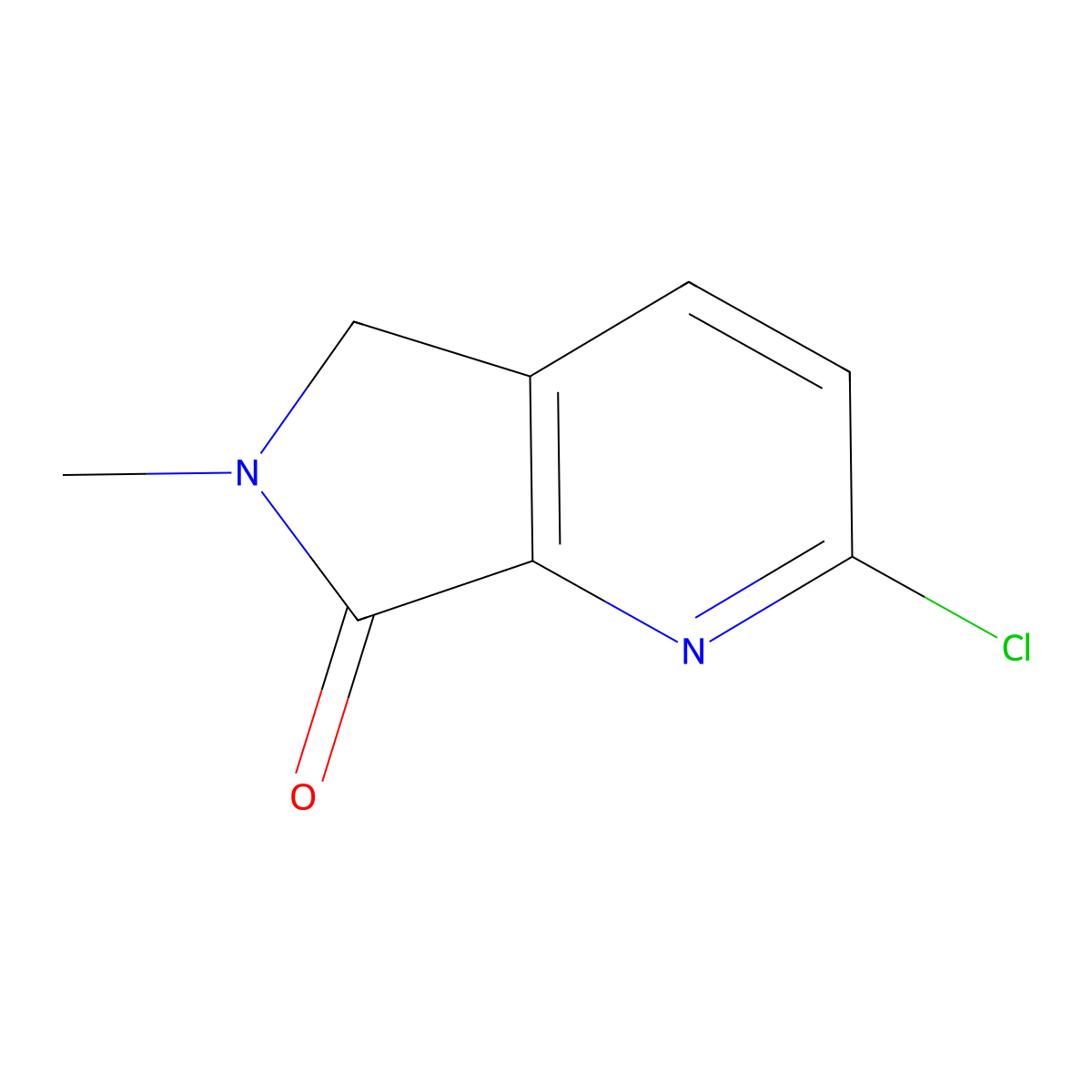 2-chloro-6-methyl-5H,6H,7H-pyrrolo(3,4-b)pyridin-7-one molecular structure, CAS 1201924-35-7