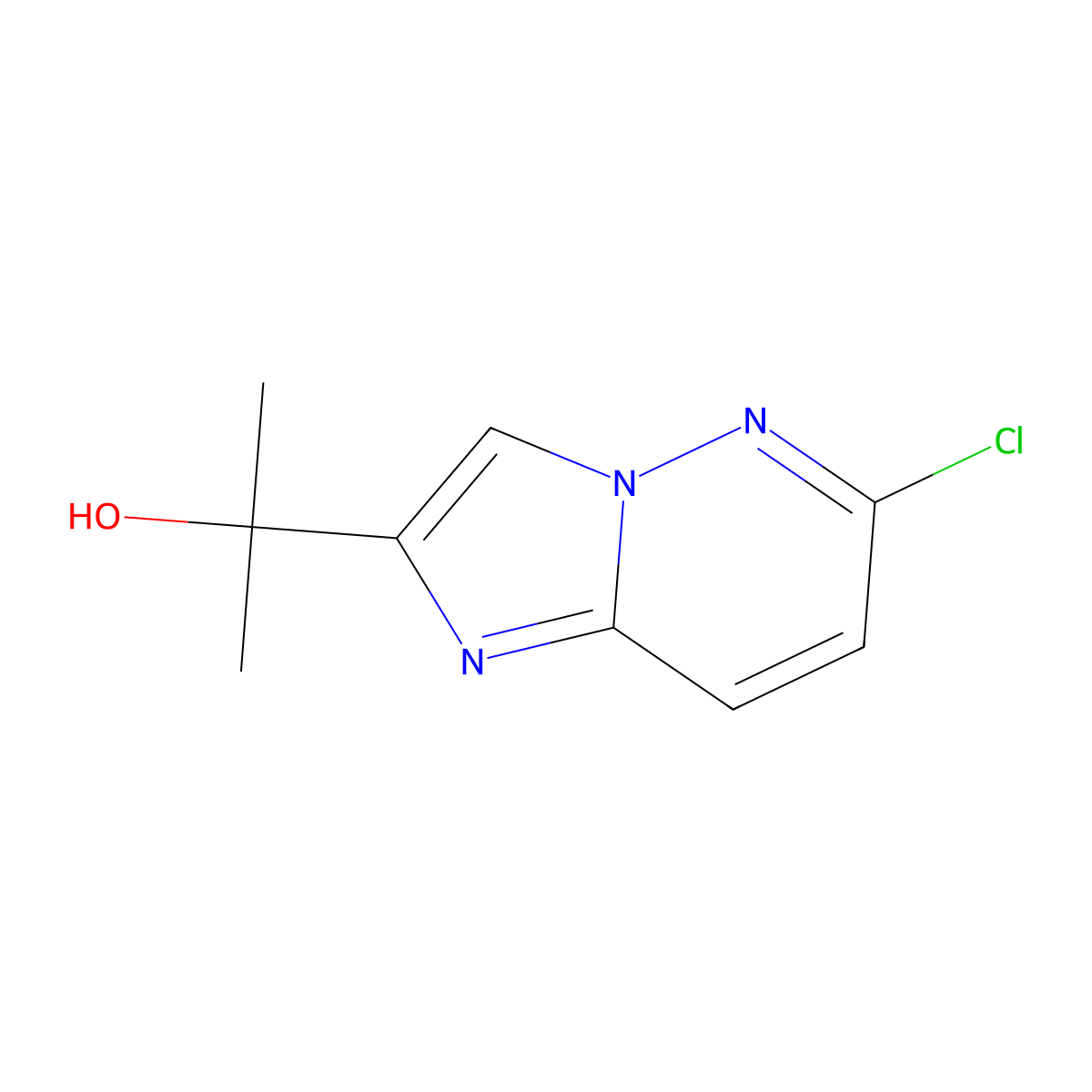 2-(6-Chloroimidazo[1,2-b]pyridazin-2-yl)propan-2-ol molecular structure, CAS 1201924-77-7