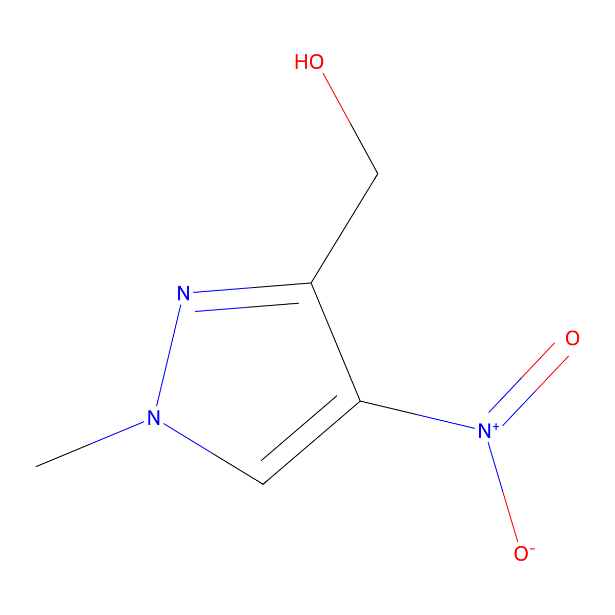 (1-Methyl-4-nitropyrazol-3-yl)methanol molecular structure, CAS 1201935-82-1
