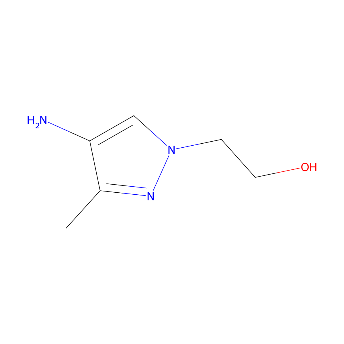 2-(4-Amino-3-methyl-pyrazol-1-yl)-ethanol molecular structure, CAS 1201935-87-6