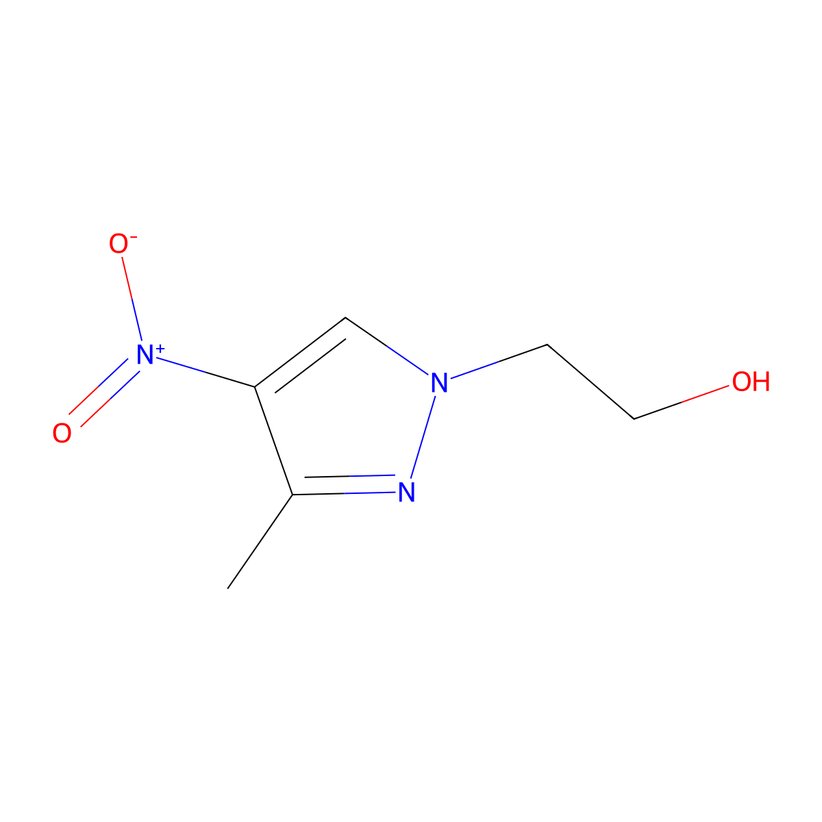 2-(3-methyl-4-nitro-1H-pyrazol-1-yl)ethanol molecular structure, CAS 1201936-01-7