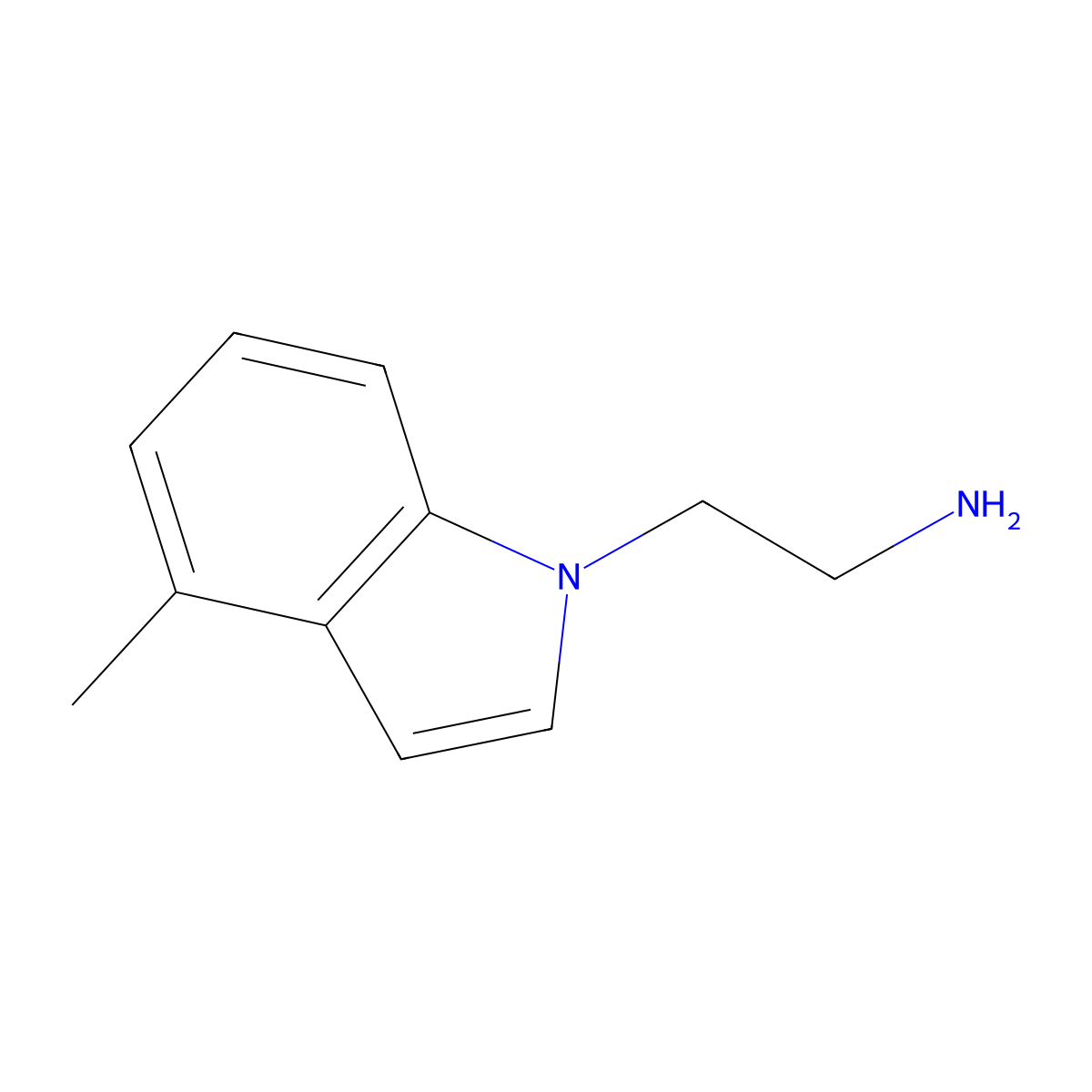 2-(4-methyl-1H-indol-1-yl)ethanamine molecular structure, CAS 120194-94-7