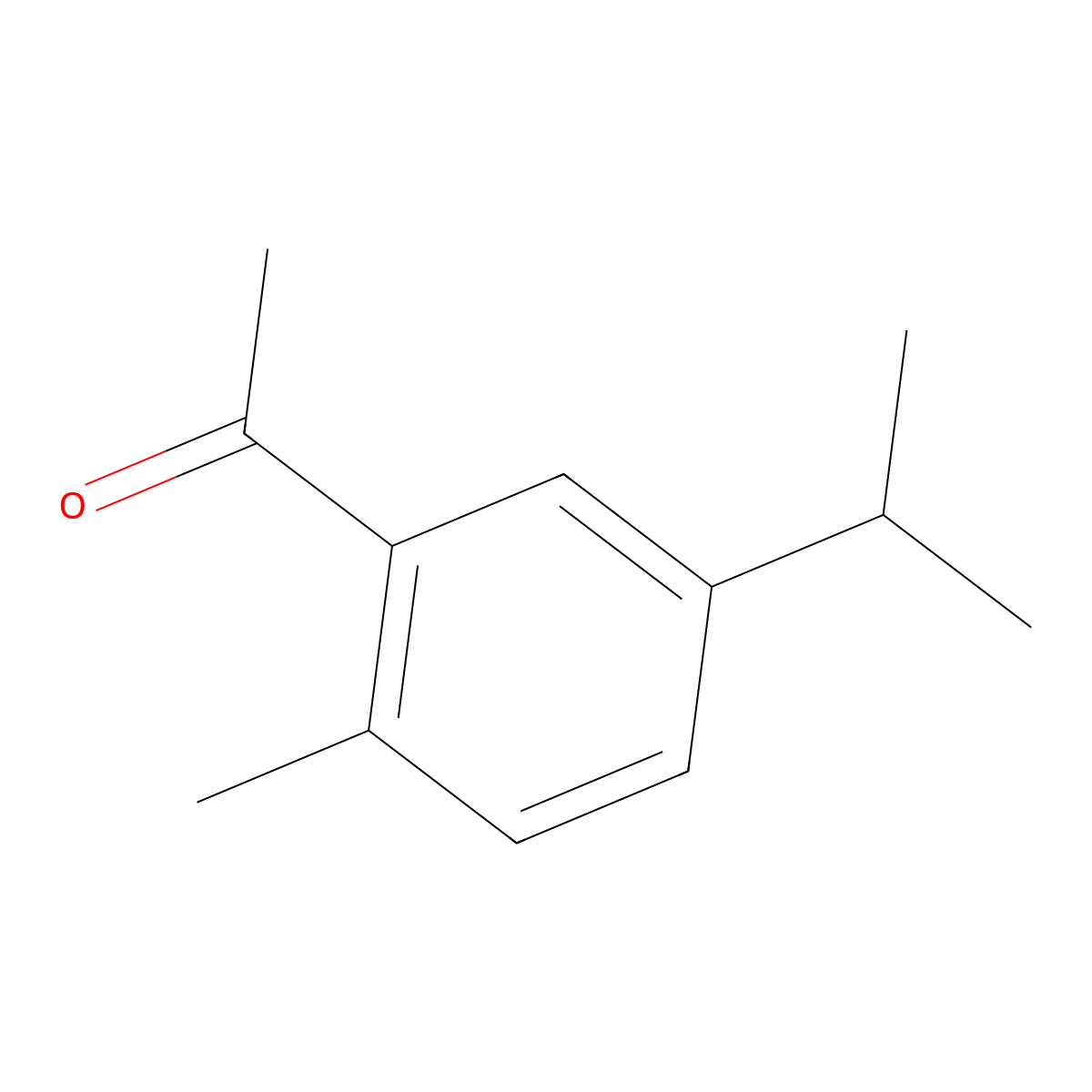 Ethanone, 1-(2-methyl-5-(1-methylethyl)phenyl)- molecular structure, CAS 1202-08-0