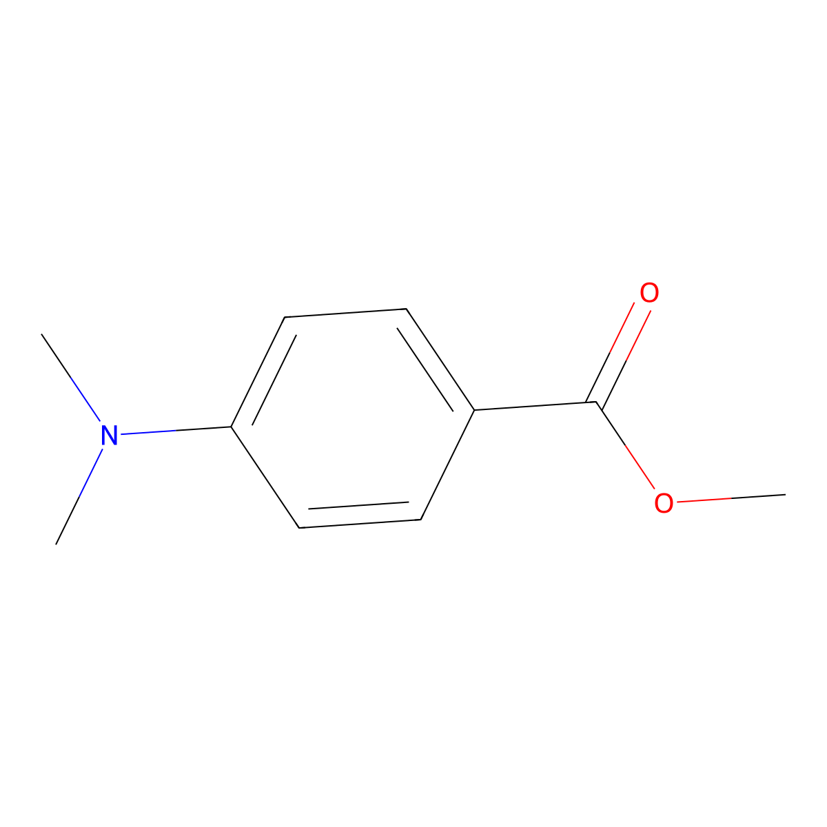 Methyl 4-dimethylaminobenzoate molecular structure, CAS 1202-25-1