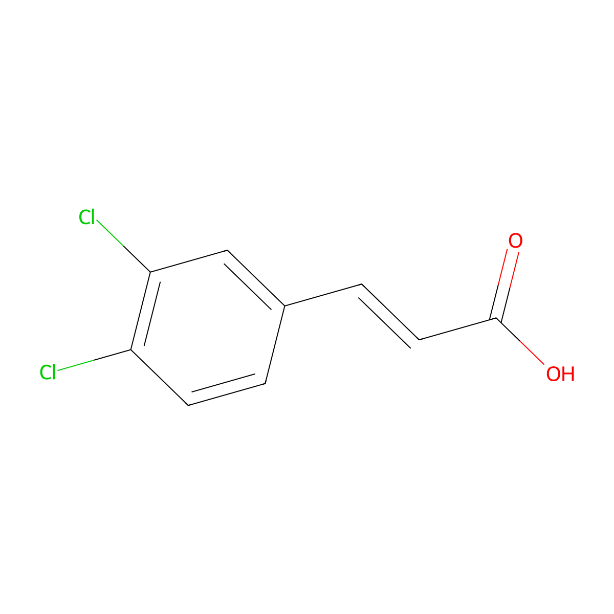 3,4-Dichlorocinnamic acid molecular structure, CAS 1202-39-7