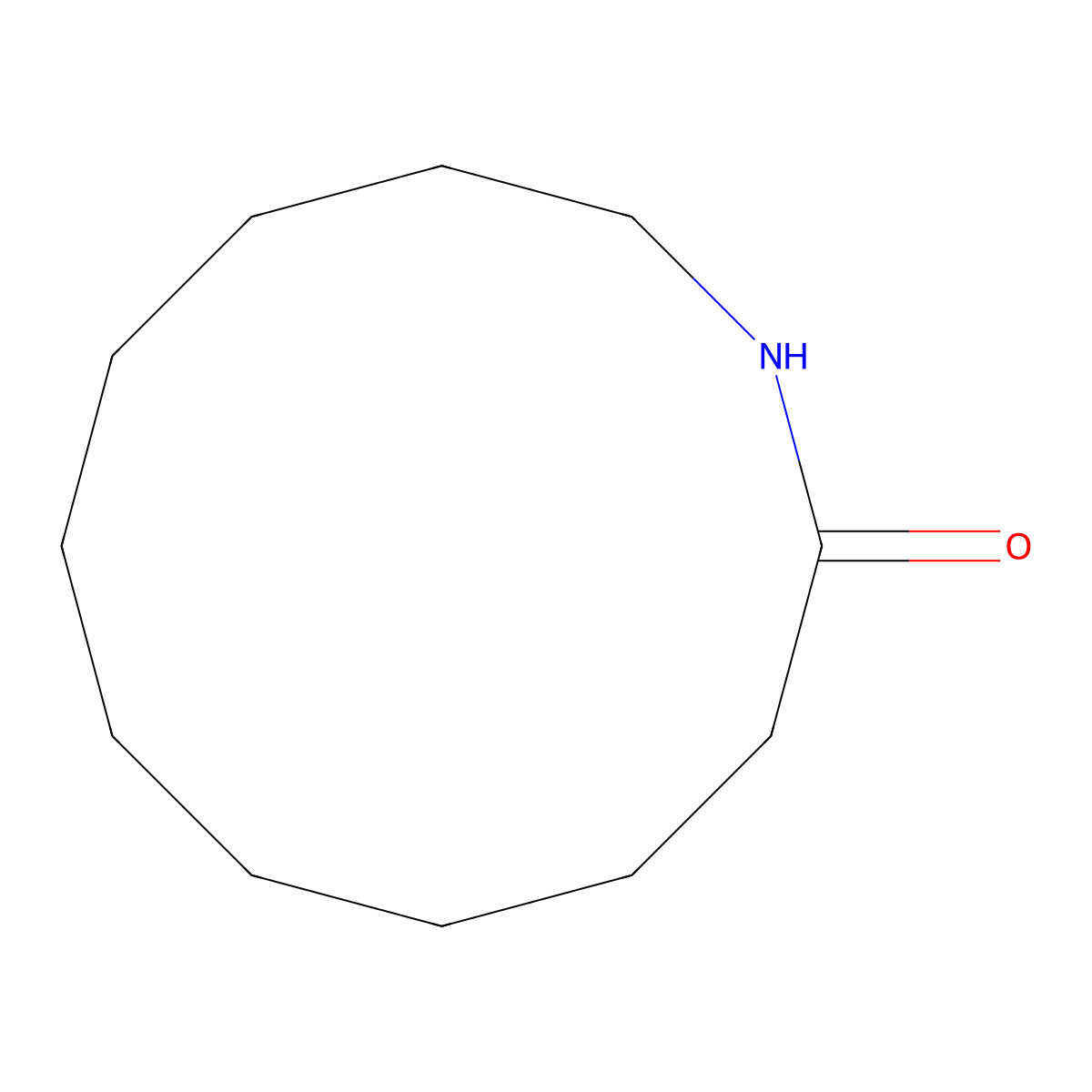 1-Azacyclododecan-2-one molecular structure, CAS 1202-71-7