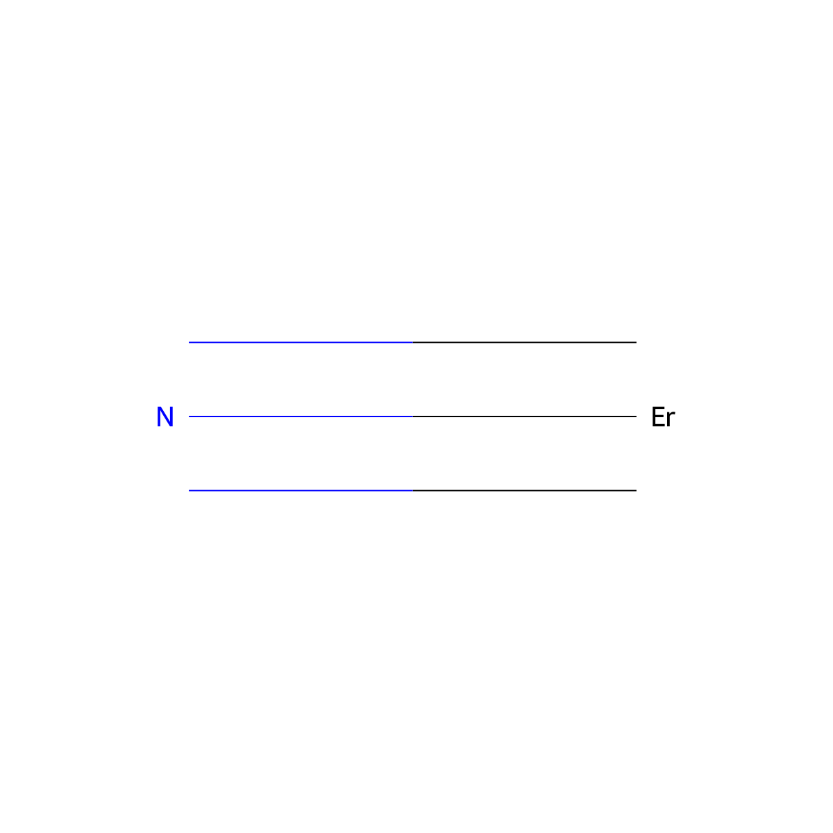 Erbium nitride (ErN) molecular structure, CAS 12020-21-2