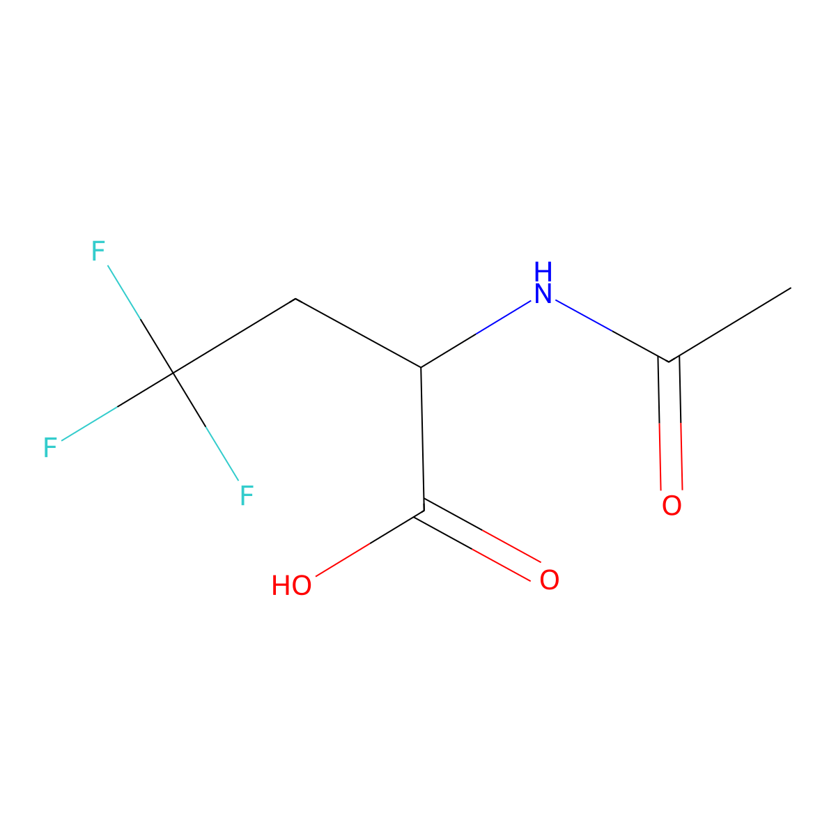 (2R)-2-Acetamido-4,4,4-trifluorobutanoic acid molecular structure, CAS 120200-08-0
