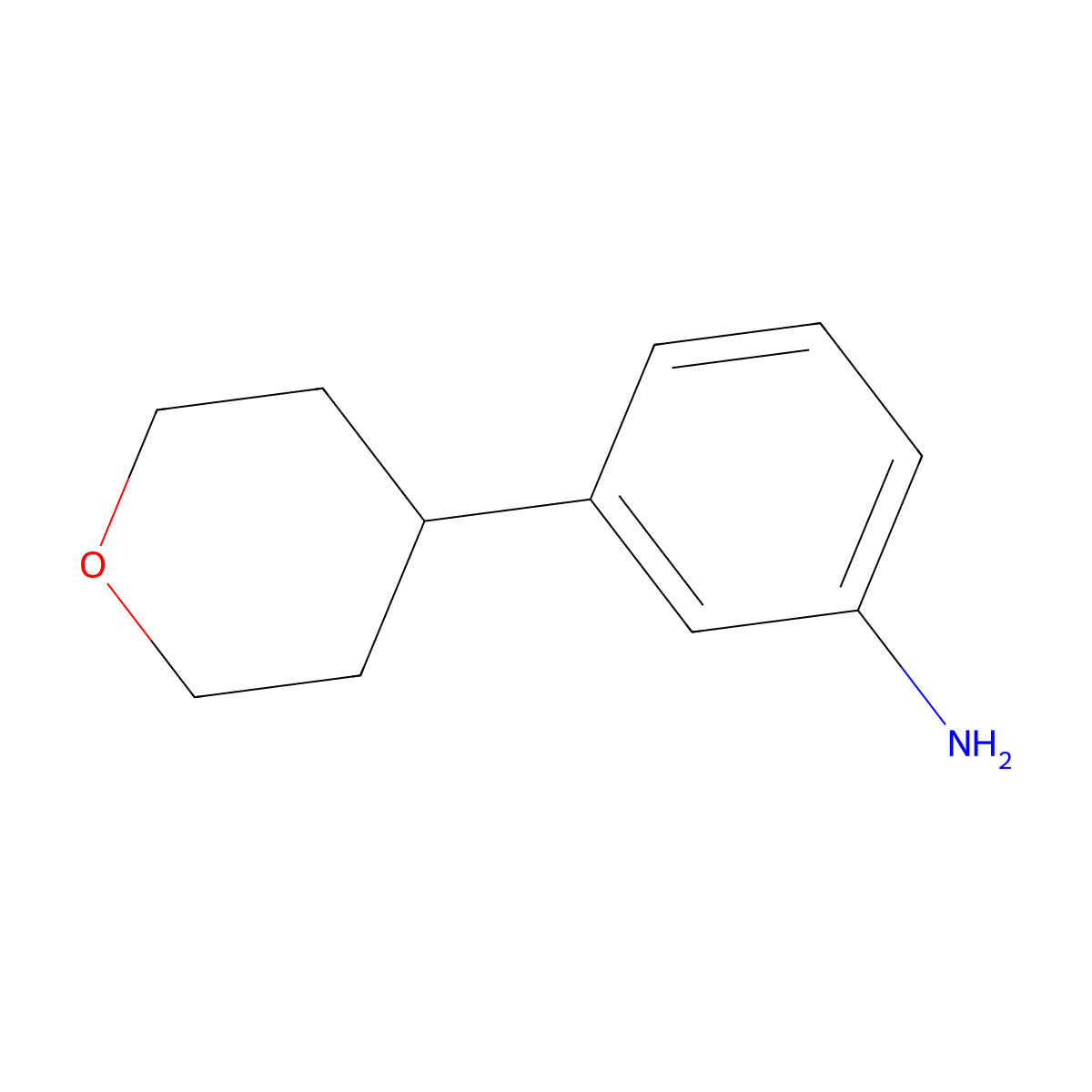 3-(Oxan-4-yl)aniline molecular structure, CAS 1202006-13-0