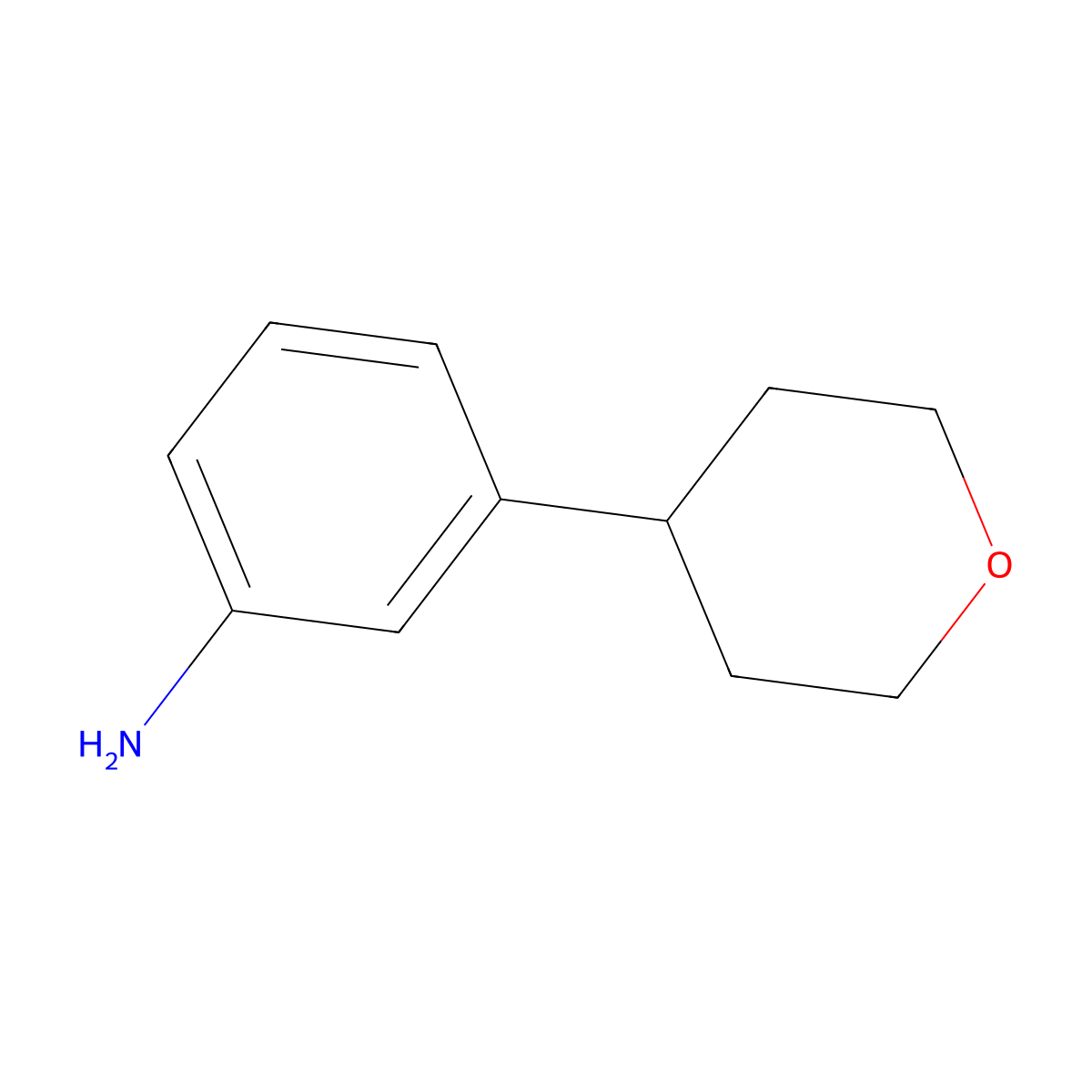 3-(Oxan-4-yl)aniline molecular structure, CAS 1202006-13-0