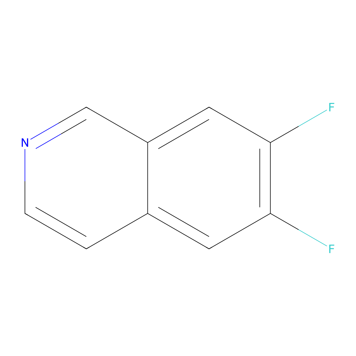6,7-Difluoroisoquinoline molecular structure, CAS 1202006-80-1