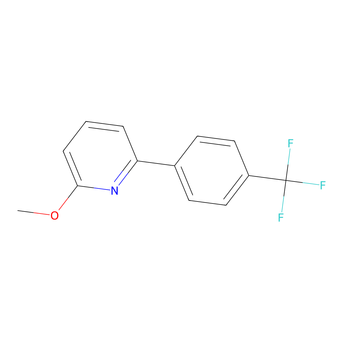 2-Methoxy-6-(4-(trifluoromethyl)phenyl)pyridine molecular structure, CAS 1202026-99-0