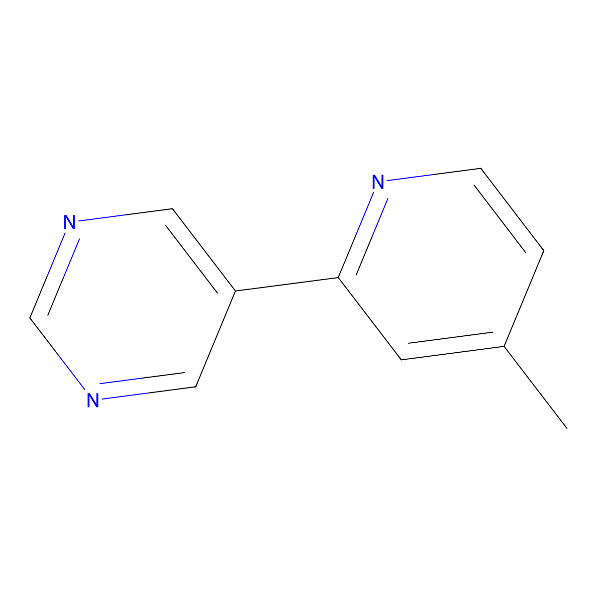 5-(4-Methyl-2-pyridinyl)pyrimidine molecular structure, CAS 1202027-00-6