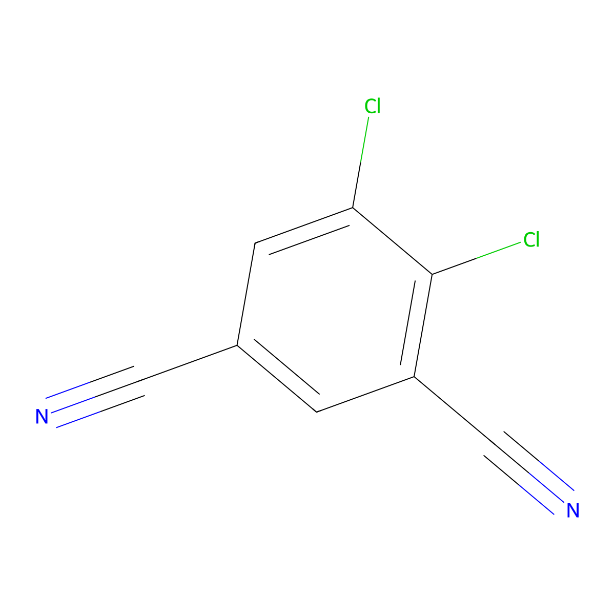 4,5-Dichlorobenzene-1,3-dicarbonitrile molecular structure, CAS 1202027-02-8