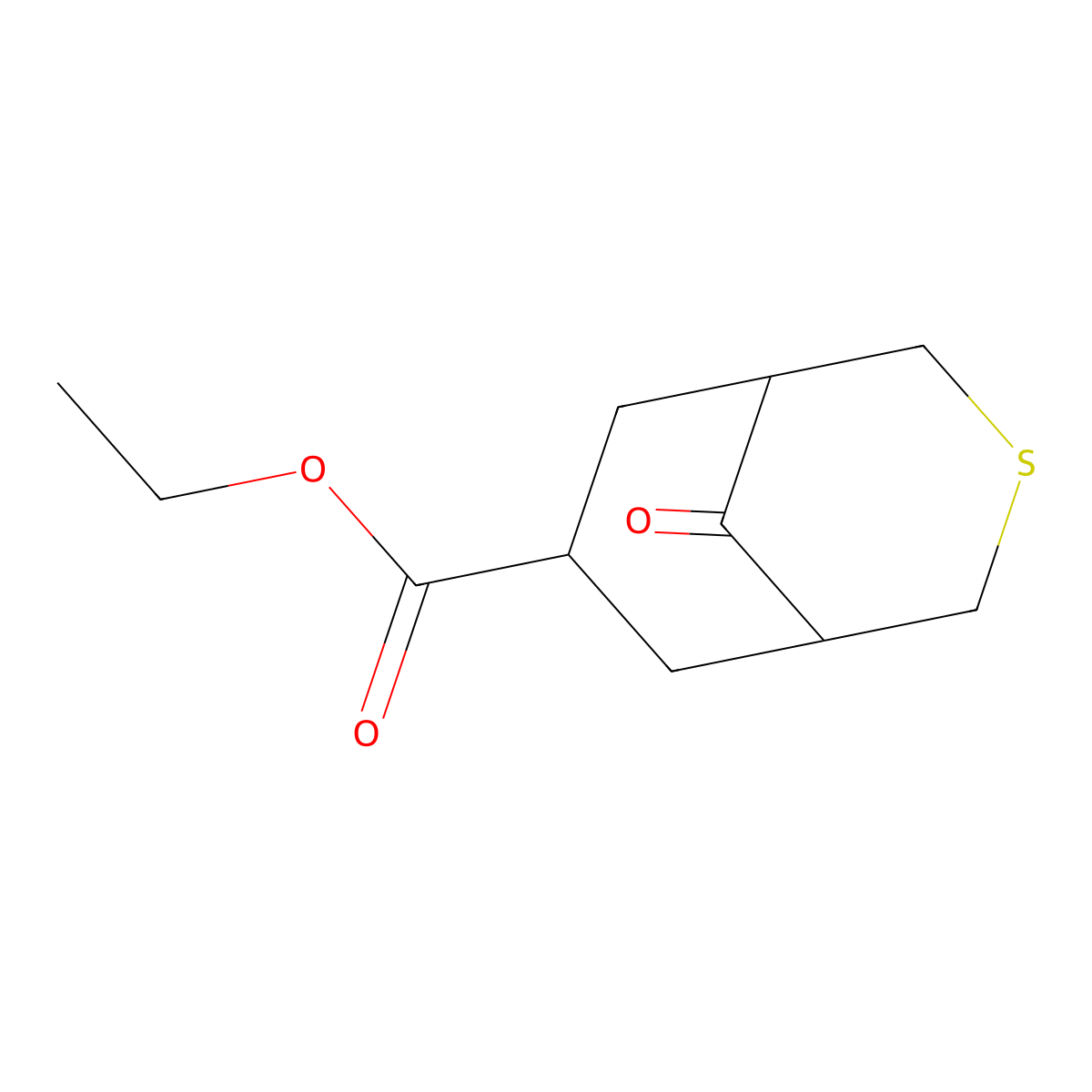 Ethyl 9-oxo-3-thiabicyclo[3.3.1]nonane-7-carboxylate molecular structure, CAS 1202072-43-2