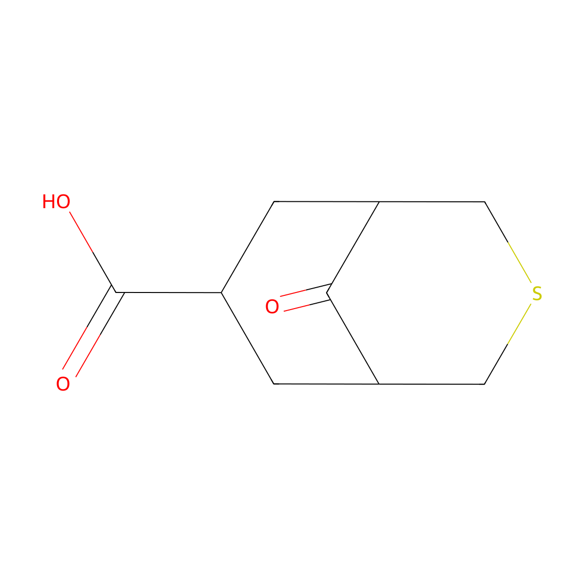 9-Oxo-3-thiabicyclo[3.3.1]nonane-7-carboxylic acid molecular structure, CAS 1202072-44-3