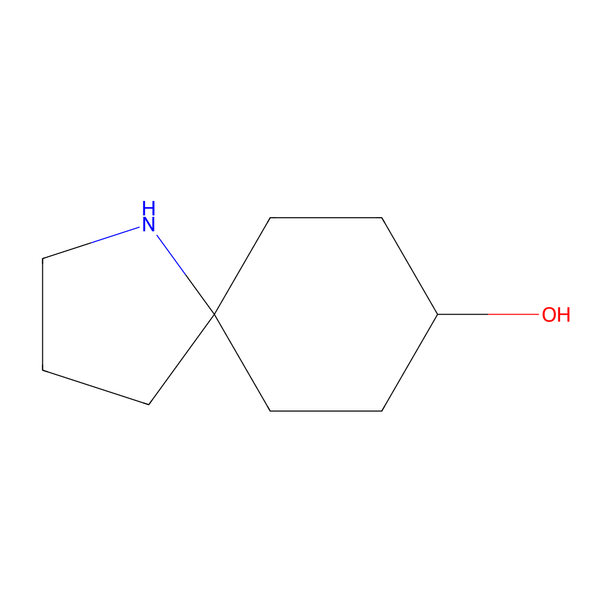 1-Azaspiro[4.5]decan-8-ol molecular structure, CAS 1202072-50-1