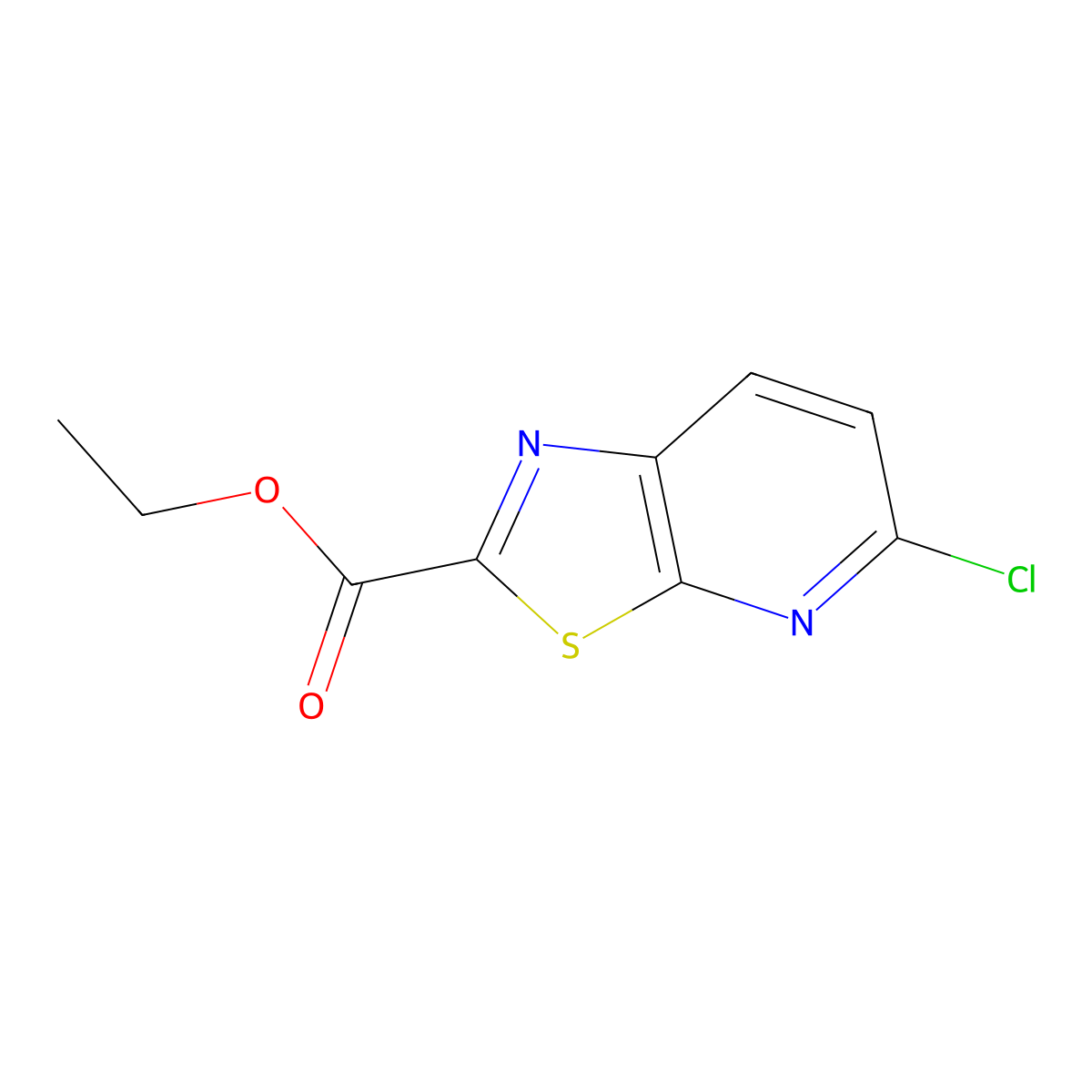 Ethyl 5-chlorothiazolo[5,4-b]pyridine-2-carboxylate molecular structure, CAS 1202075-71-5