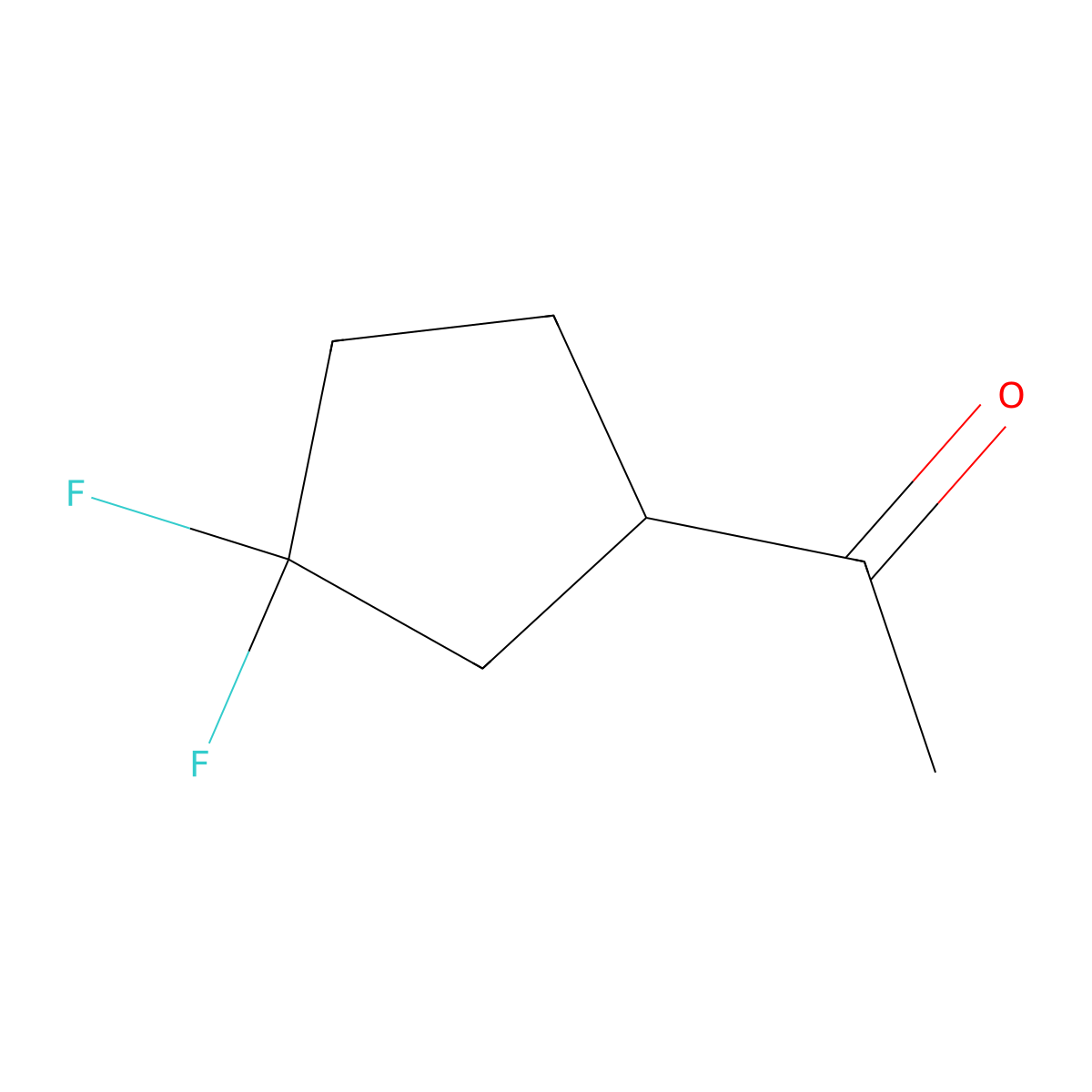 1-(3,3-Difluorocyclopentyl)ethan-1-one molecular structure, CAS 1202077-00-6