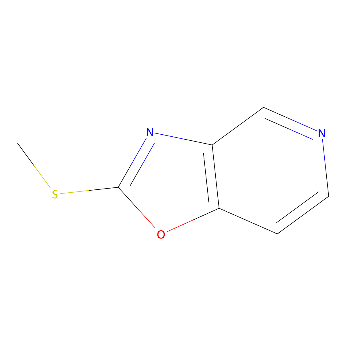 2-(Methylsulfanyl)-(1,3)oxazolo(4,5-c)pyridine molecular structure, CAS 120208-25-5
