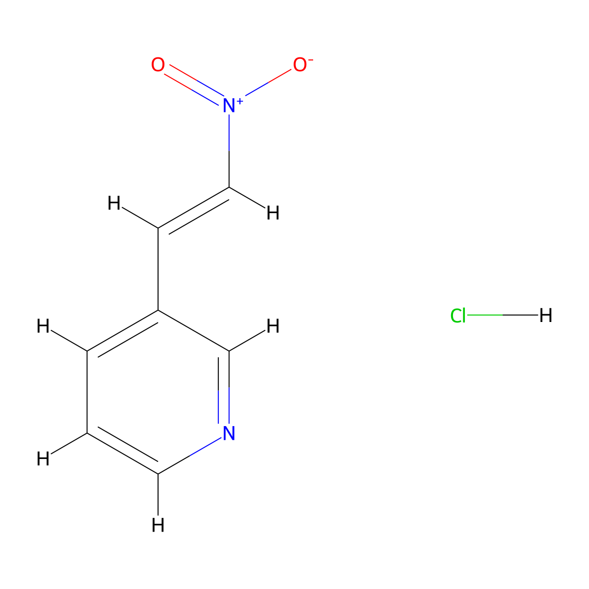 3-(2-Nitroethenyl)pyridine hydrochloride molecular structure, CAS 120208-28-8