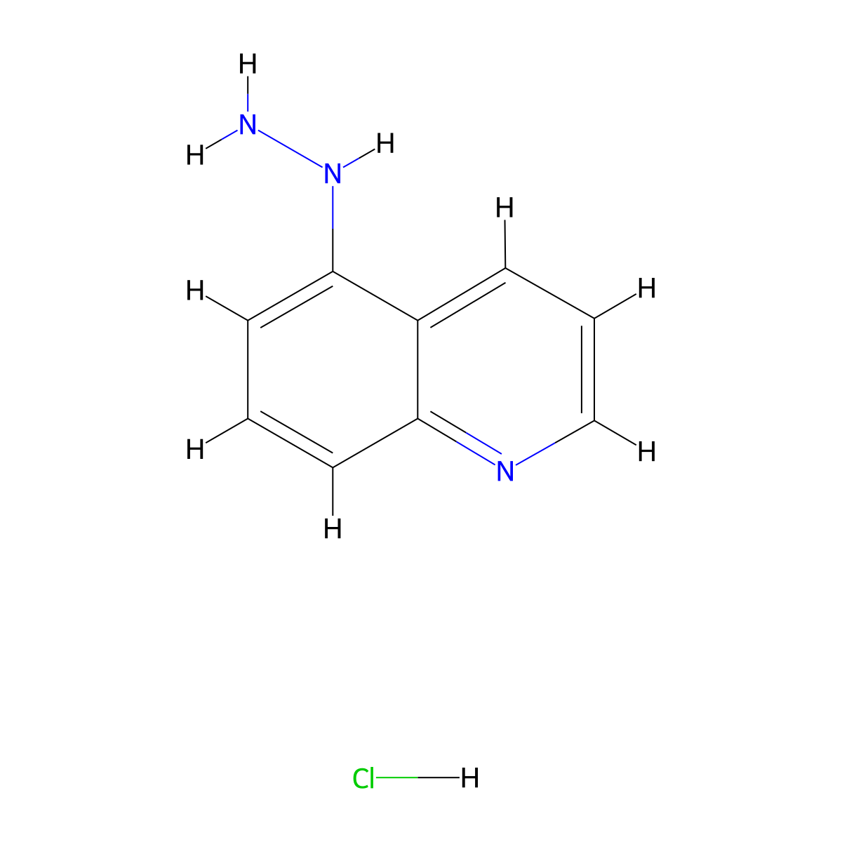5-Hydrazinylquinoline hydrochloride molecular structure, CAS 120209-21-4