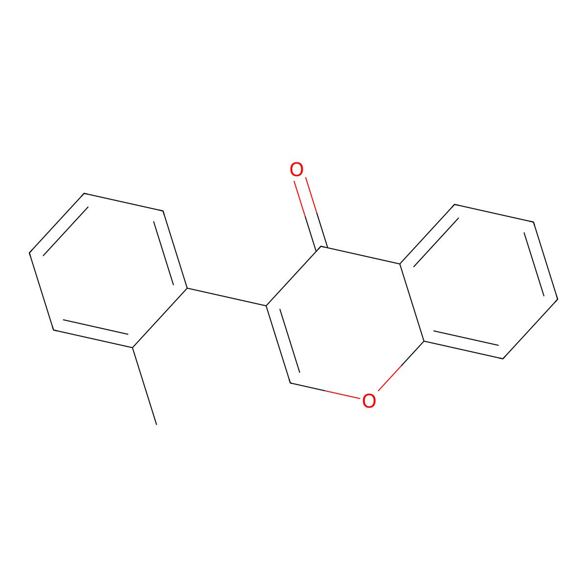 3-(2-Methylphenyl)-4H-1-benzopyran-4-one molecular structure, CAS 120210-95-9