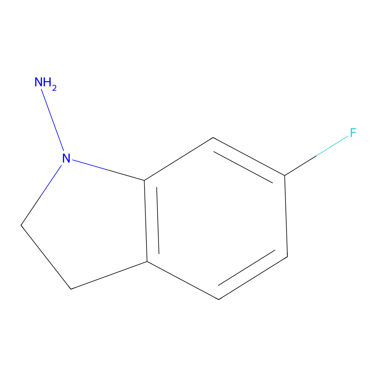 6-Fluoro-2,3-dihydro-1H-indol-1-amine molecular structure, CAS 120212-25-1