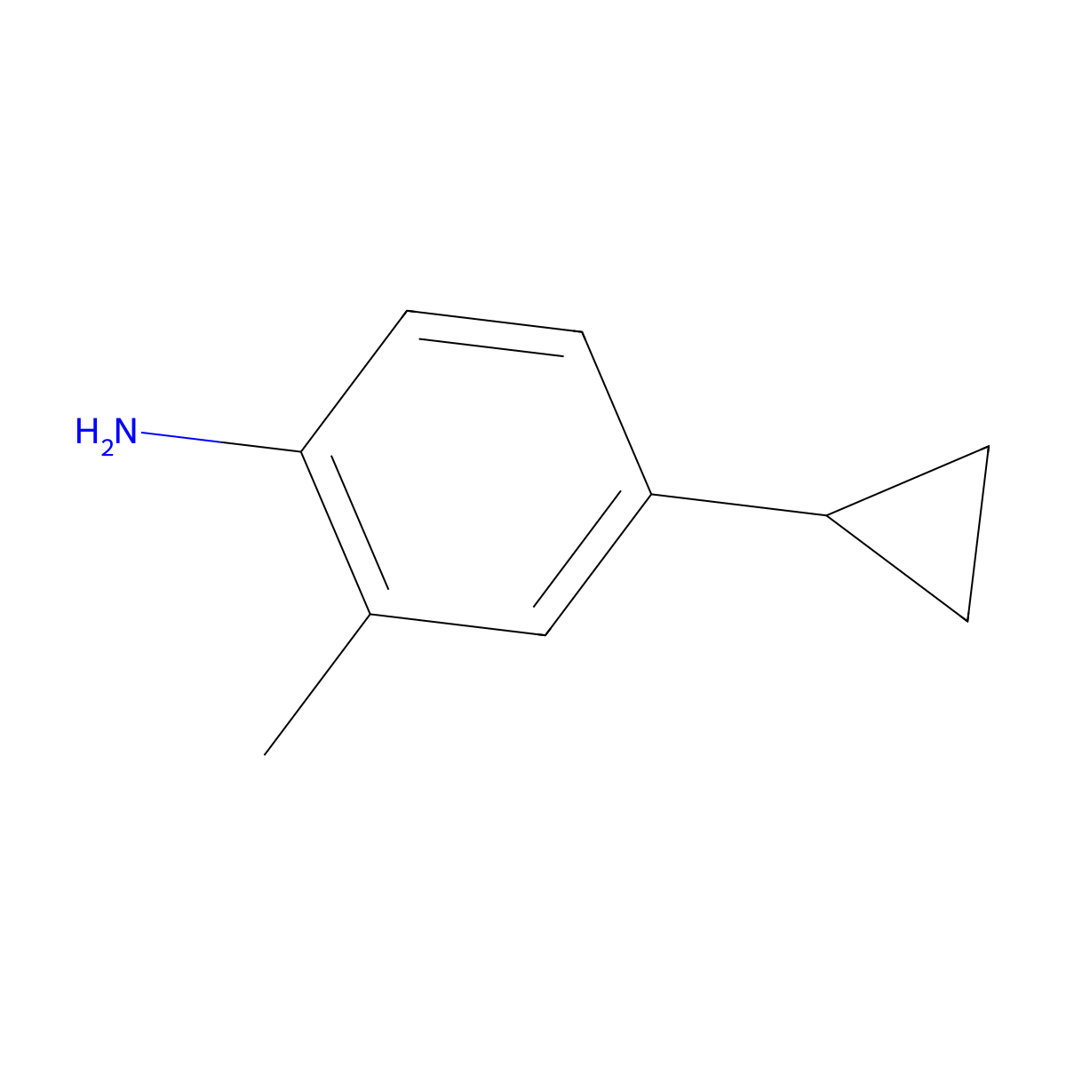 4-Cyclopropyl-2-methylaniline molecular structure, CAS 1202161-11-2