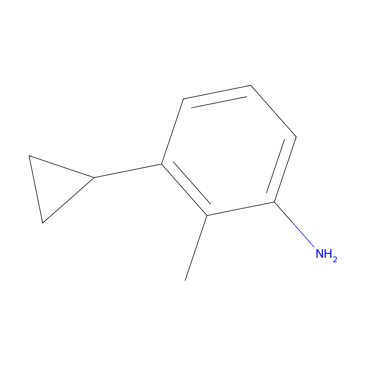 3-Cyclopropyl-2-methylaniline molecular structure, CAS 1202161-12-3