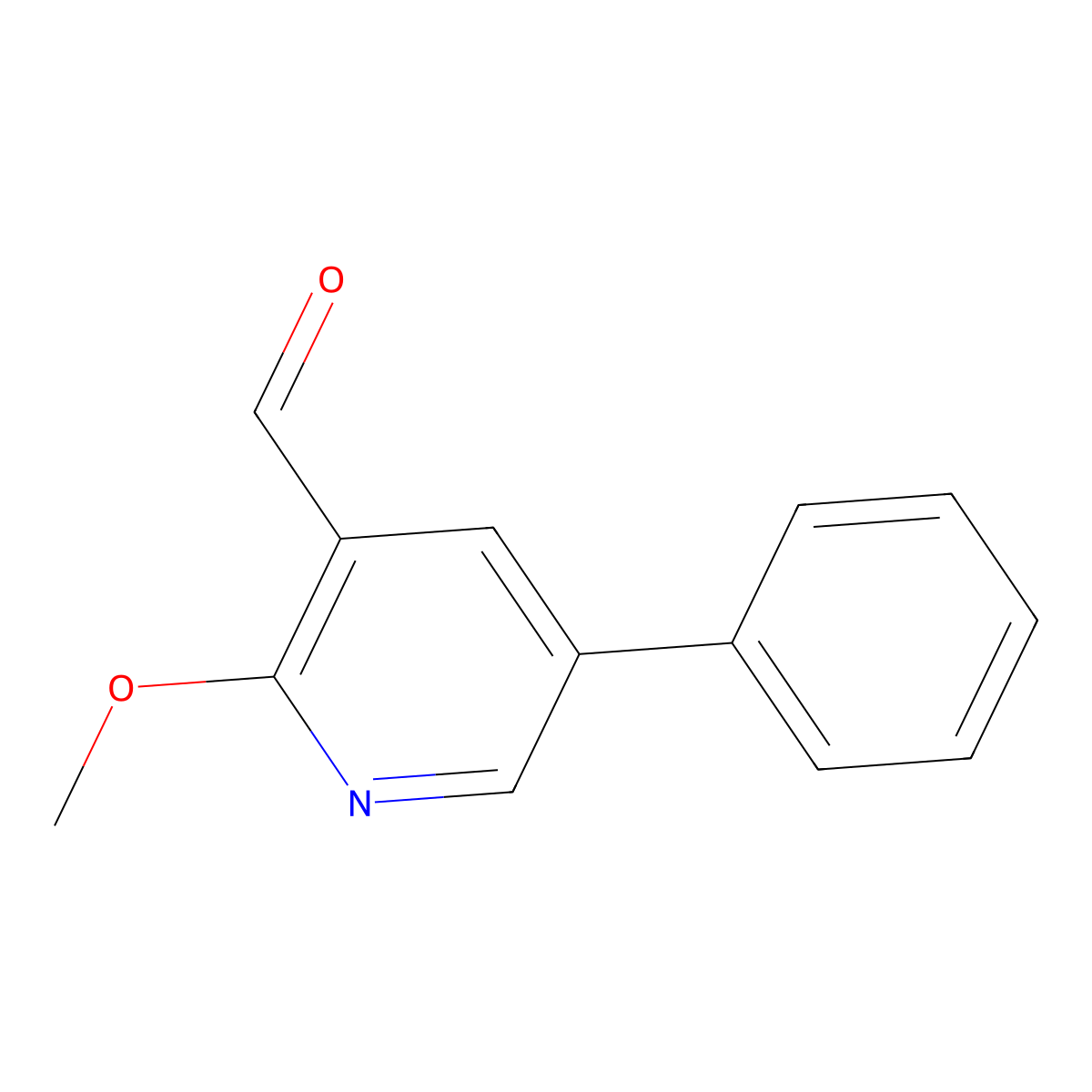 2-Methoxy-5-phenylnicotinaldehyde molecular structure, CAS 1202163-77-6