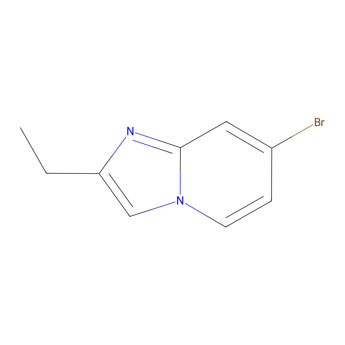 7-Bromo-2-ethylimidazo[1,2-a]pyridine molecular structure, CAS 1202179-41-6