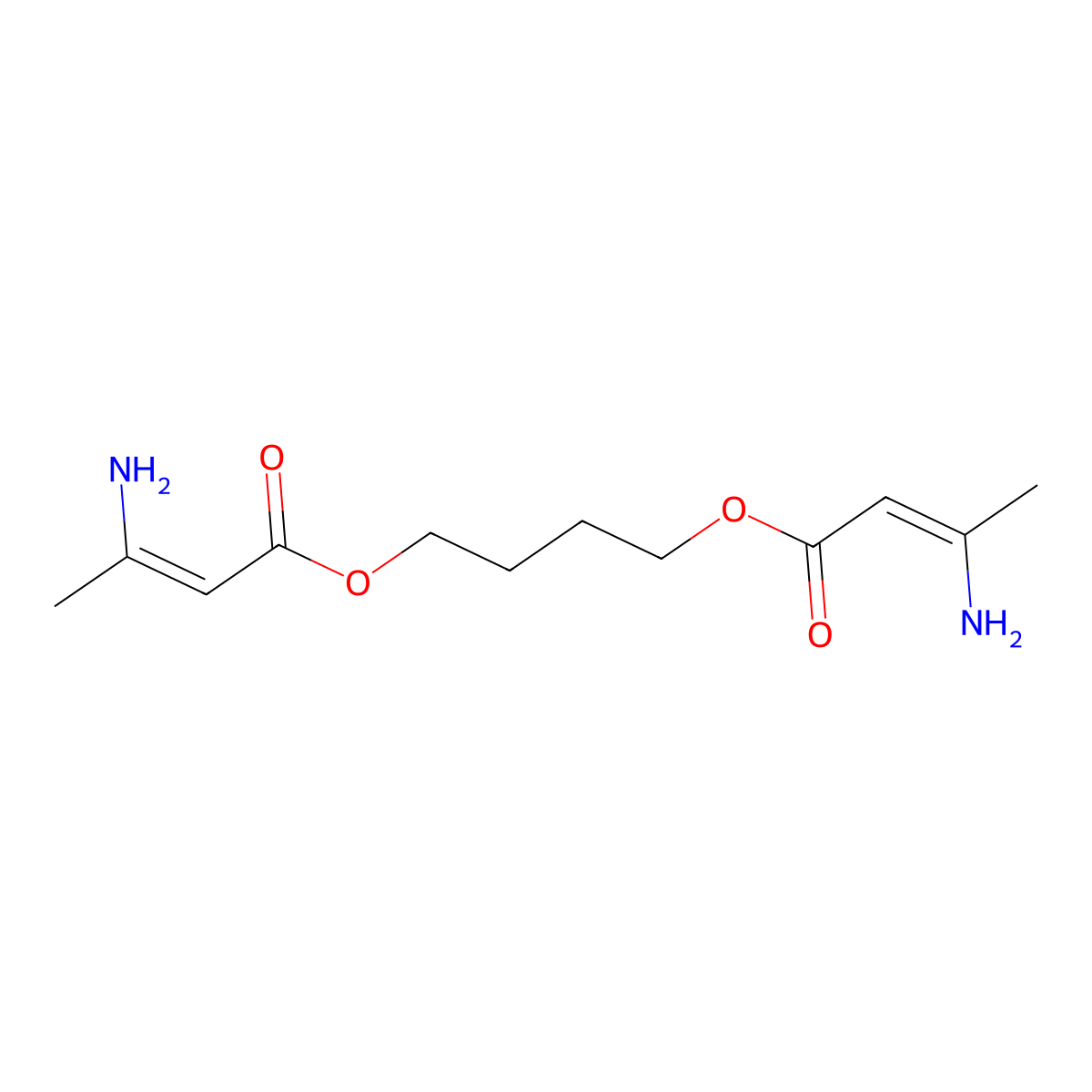 1,4-Butanediol bis(beta-aminocrotonate molecular structure, CAS 120218-36-2