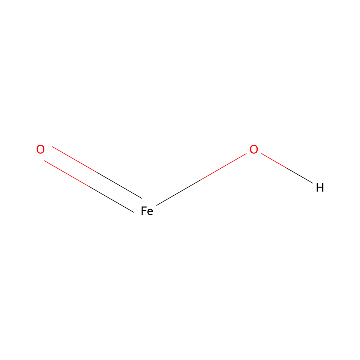 Goethite molecular structure, CAS 12022-37-6