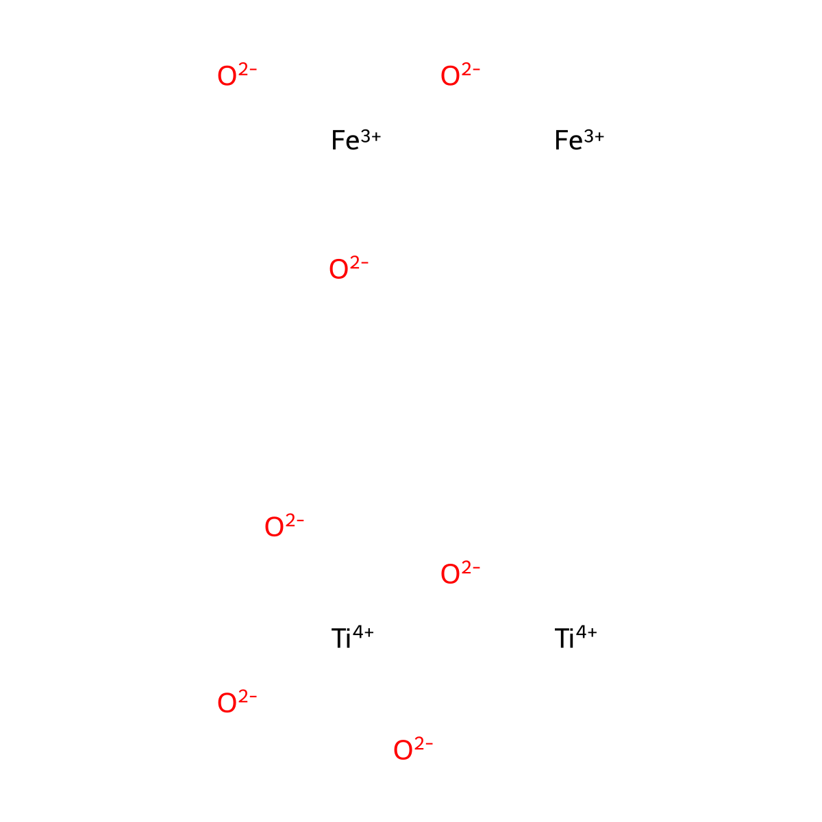 Iron titanium oxide (FeTiO3) molecular structure, CAS 12022-71-8