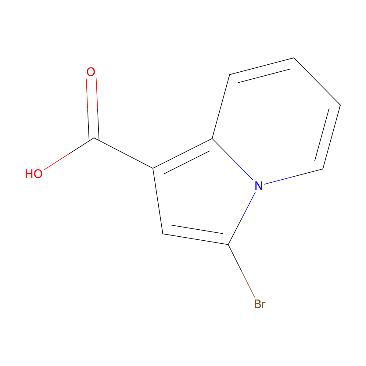 3-Bromoindolizine-1-carboxylic acid molecular structure, CAS 120221-66-1