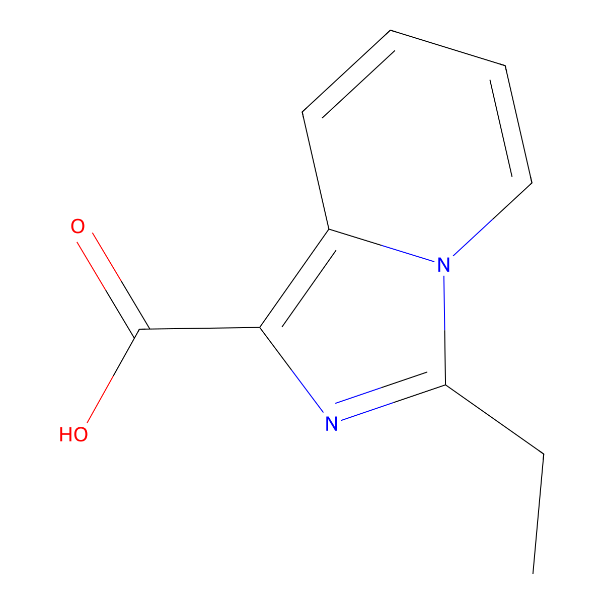 3-Ethylimidazo[1,5-a]pyridine-1-carboxylic acid molecular structure, CAS 120221-67-2