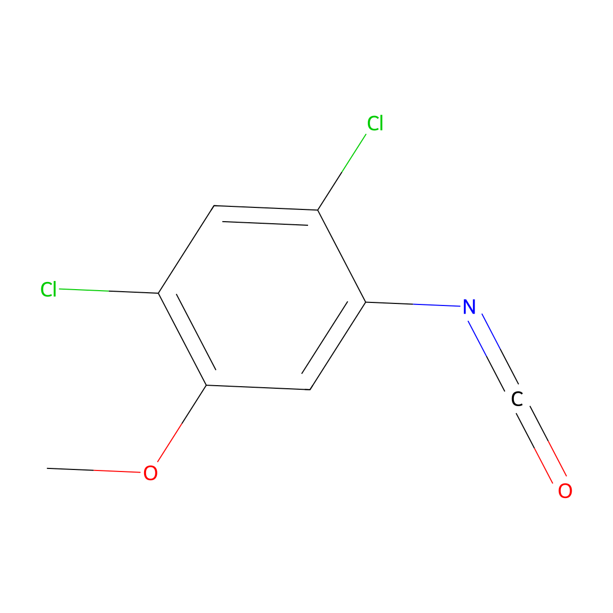 1,5-Dichloro-2-isocyanato-4-methoxybenzene molecular structure, CAS 120222-83-5
