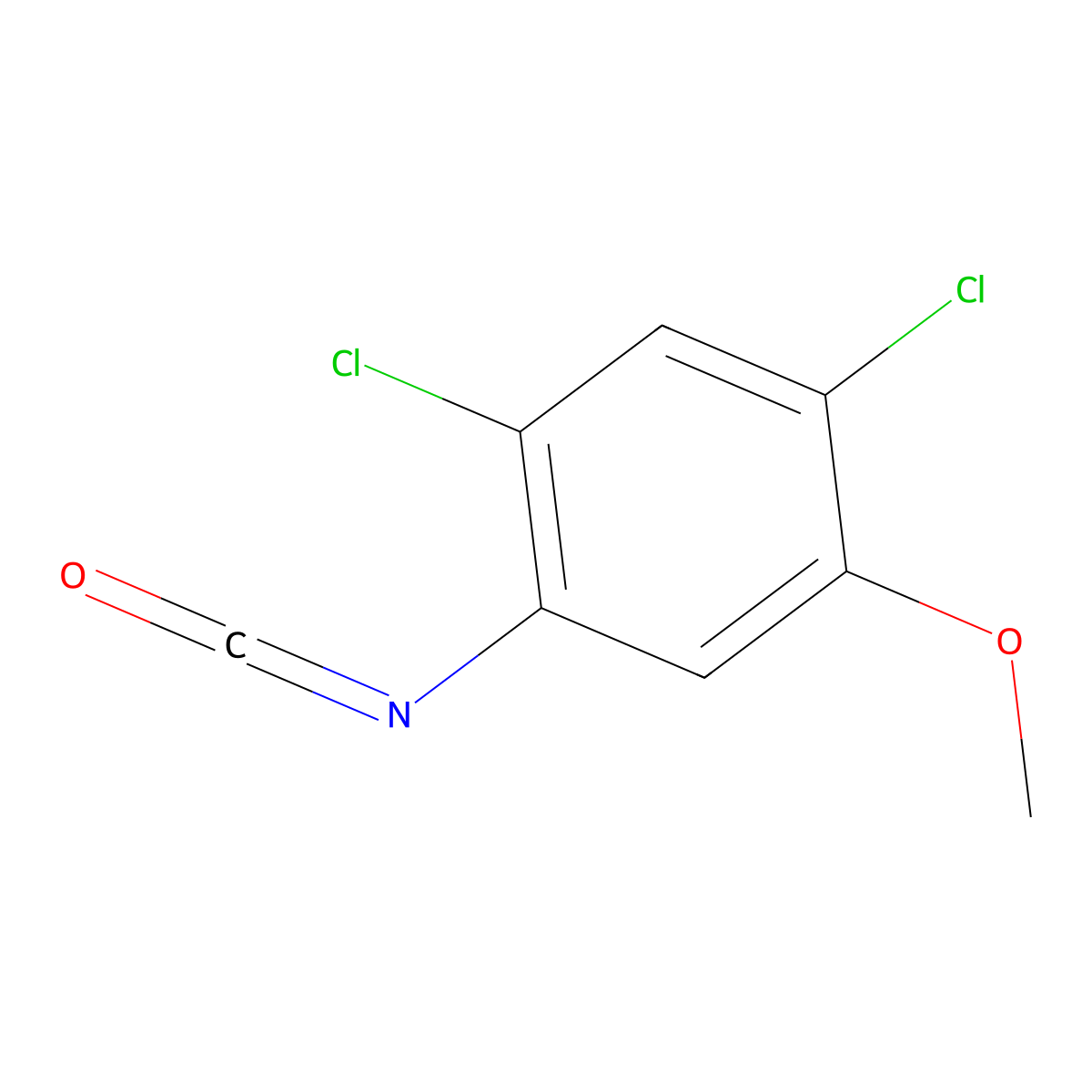 1,5-Dichloro-2-isocyanato-4-methoxybenzene molecular structure, CAS 120222-83-5