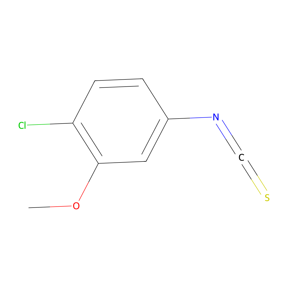 1-Chloro-4-isothiocyanato-2-methoxybenzene molecular structure, CAS 120222-86-8