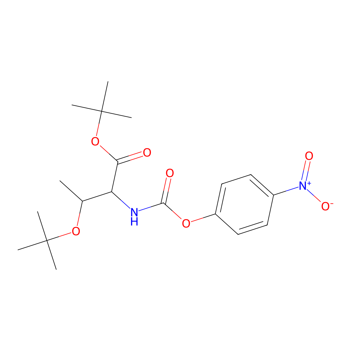 (2S,3R)-tert-butyl3-(tert-butoxy)-2-(((4-nitrophenoxy)carbonyl)amino)butanoate molecular structure, CAS 1202237-10-2