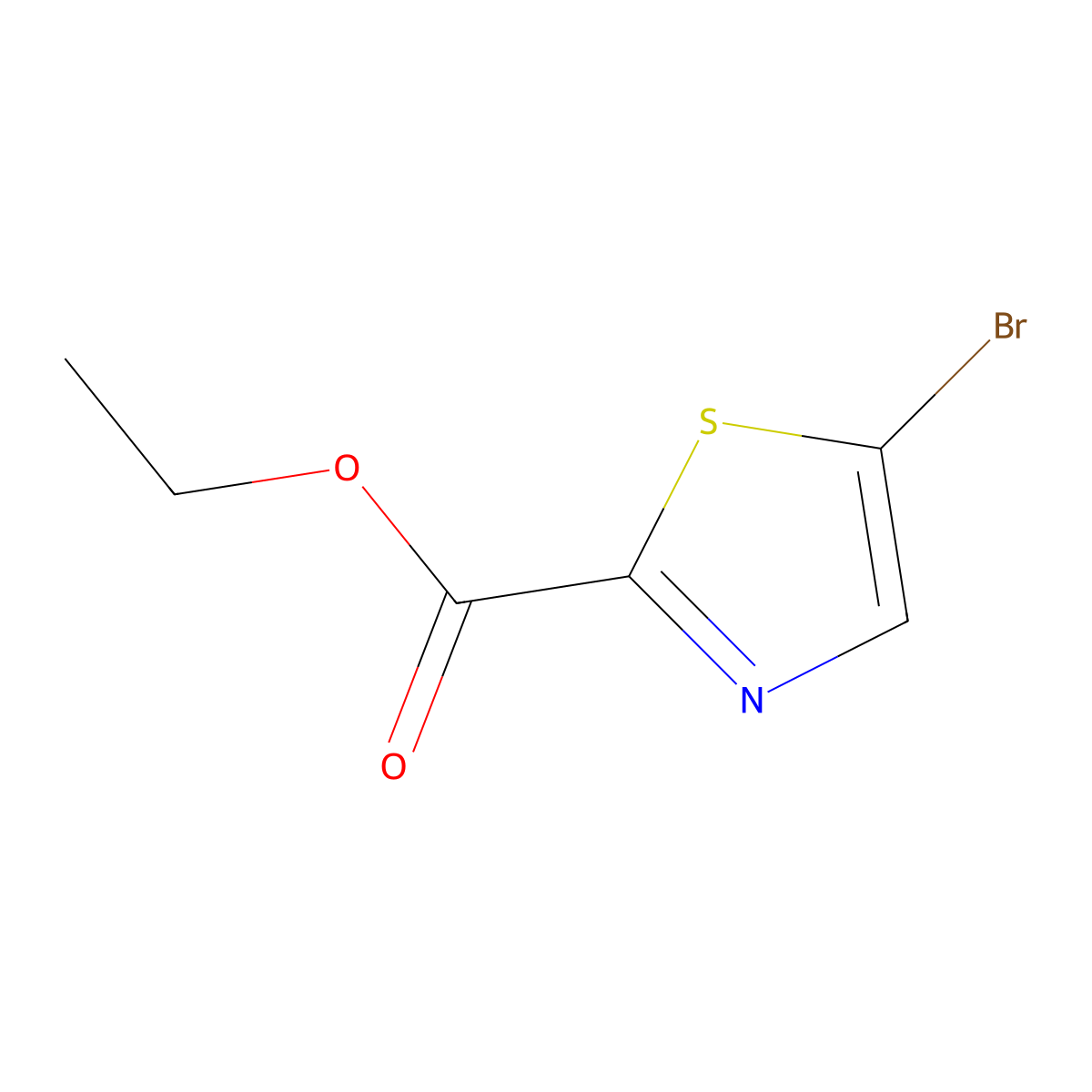 Ethyl 5-bromo-1,3-thiazole-2-carboxylate molecular structure, CAS 1202237-88-4